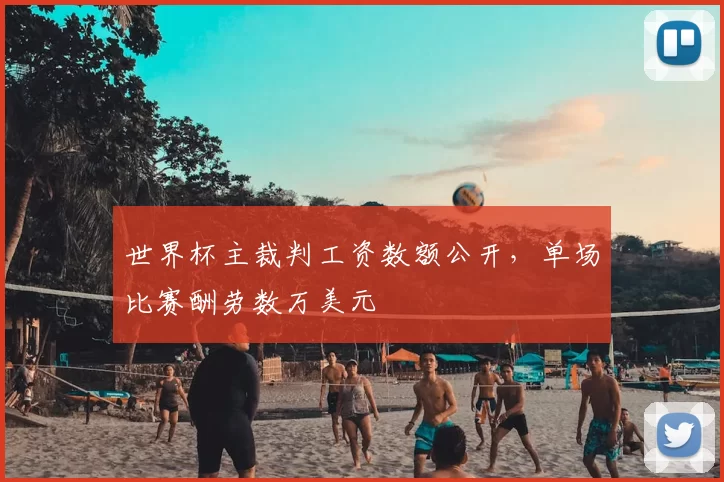 世界杯主裁判工资数额公开，单场比赛酬劳数万美元